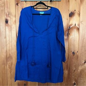 Swim cover up bright blue